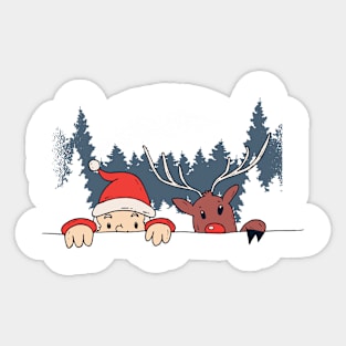 Santa Reindeeer Sticker